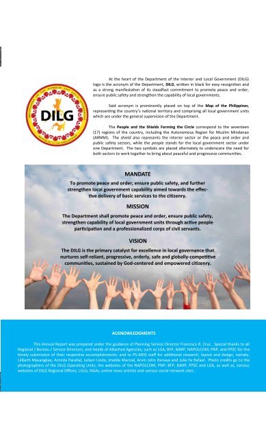 DILG Annual Report CY 2015 - LML final