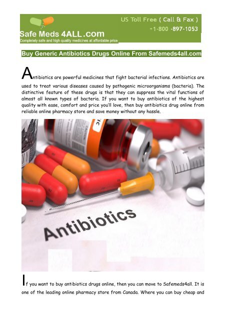 Buy Generic Antibiotics Drugs Online