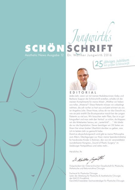 Aesthetic News - Ausgabe 12 - Dr. Walther Jungwirth 2016