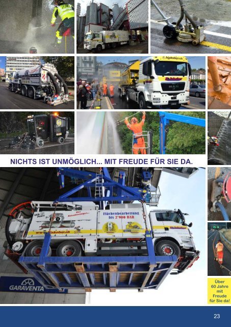 Dienstleistungsdokumentation 2016 - H. Jakober Transporte & Kanalservice AG