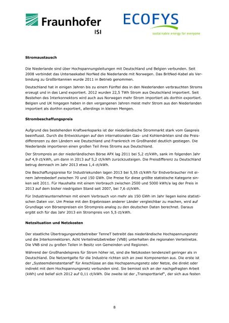 Stromkosten der energieintensiven Industrie