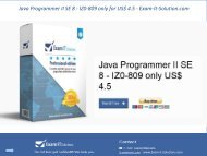 Java Programmer II SE 8 - IZ0-809 only for US$ 4.5 - Exam-It-Solution.com