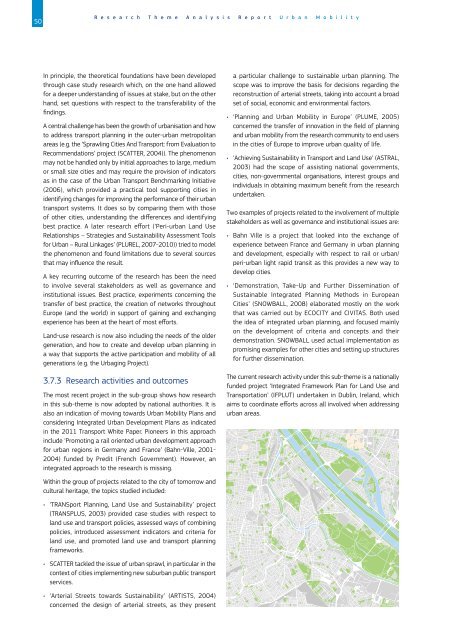 Research Theme Analysis Report Urban Mobility