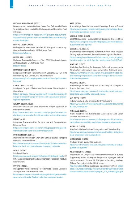 Research Theme Analysis Report Urban Mobility