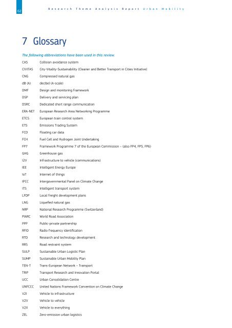 Research Theme Analysis Report Urban Mobility