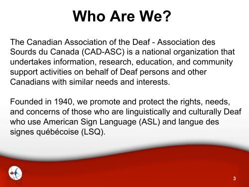 Canadian Association of the Deaf – Association des Sourds du Canada