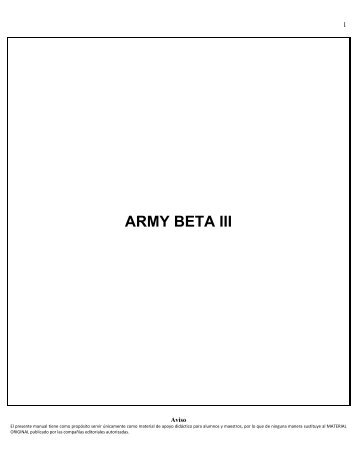 4. Manual Army Beta III