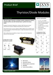 Ixys Thyristor-Diode Module Product Brief