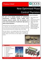 Ixys Optimised Phase Control Thyristors Product Brief