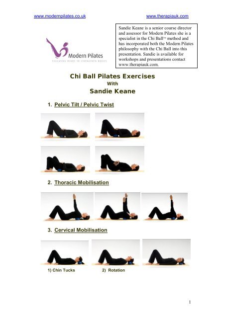 Chi Ball Pilates Exercises Sandie Keane