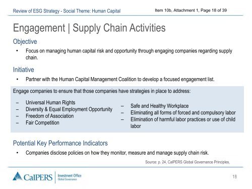 Review of ESG Strategy Social Theme Human Capital