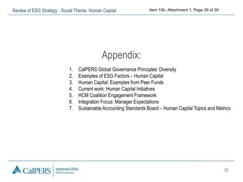 Review of ESG Strategy Social Theme Human Capital