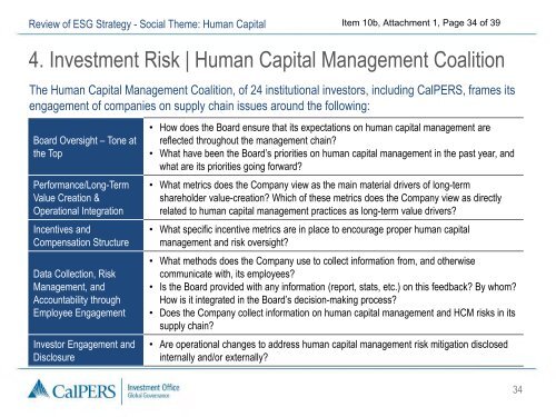 Review of ESG Strategy Social Theme Human Capital