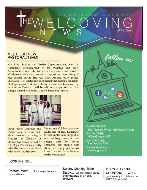 ESUMC. The Welcoming News