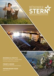 Bündner Stern Ausgabe 1 - Hochglanzmagazin für Bündner Ferienkultur & Lifestyle