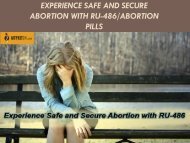 Experience Safe and Secure Abortion with RU-486/Abortion Pills