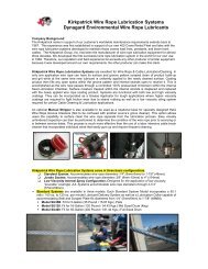 Product Catalog - Kirkpatrick Wire Rope Lubrication Systems