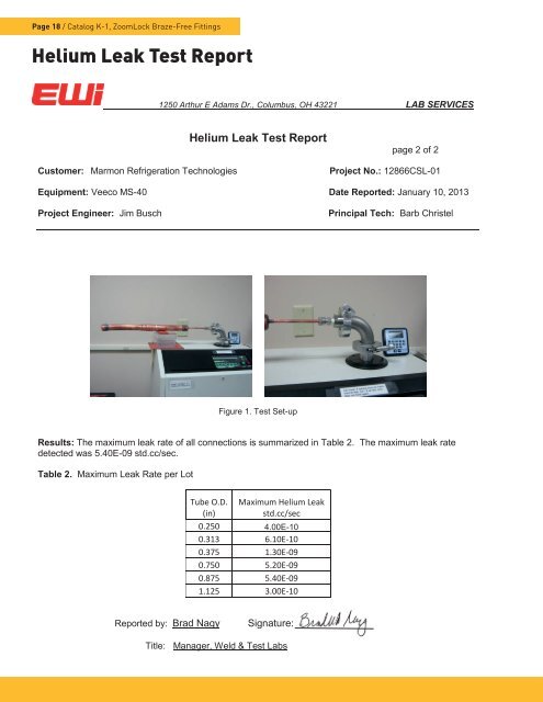 ZoomLock Braze-Free Fittings