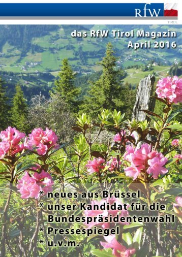 RfW Tirol Magazin 02, April 2016
