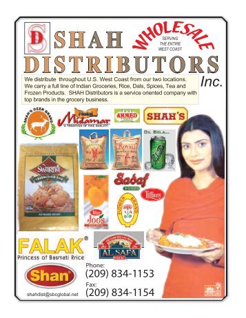 Fax - Shah Distributors, Inc.