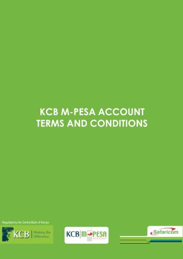KCB M-PESA ACCOUNT TERMS AND CONDITIONS
