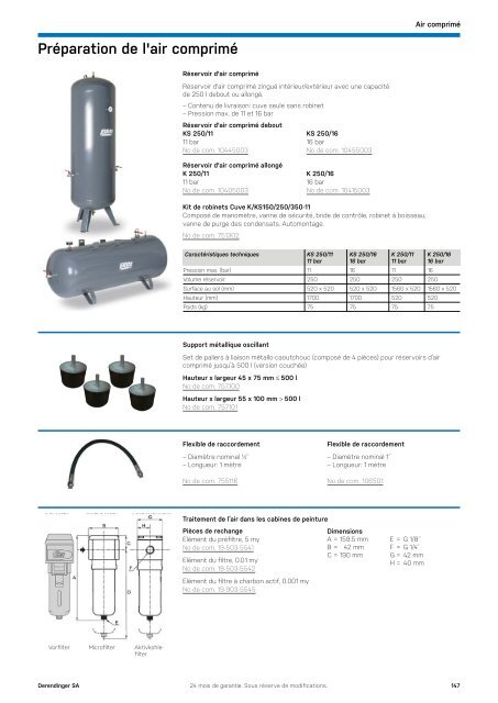 Equipements d'ateliers et outils