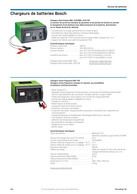 Equipements d'ateliers et outils