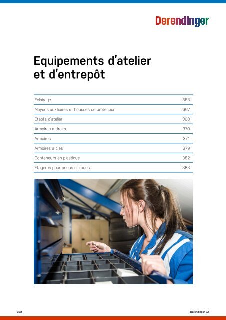 Equipements d'ateliers et outils