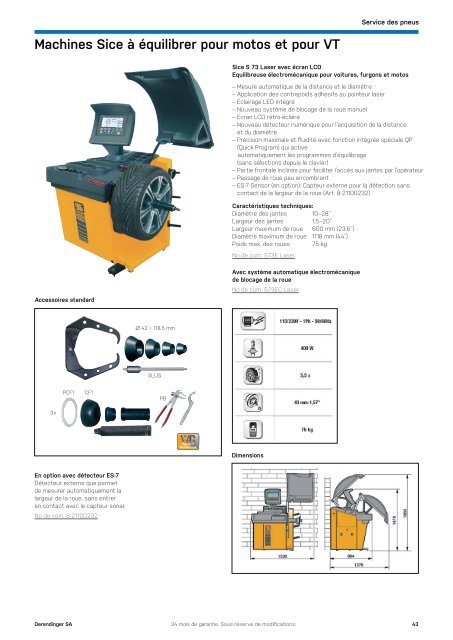 Equipements d'ateliers et outils