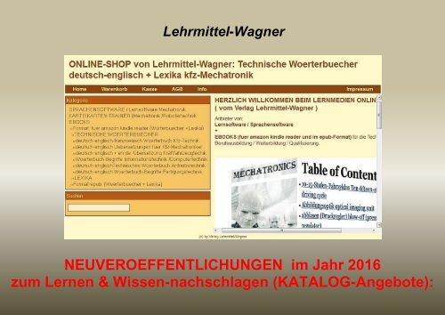 Angebote Fruehjahr Sommer 2016 Schnaeppchen Woerterbuecher kfz edv Technik Englisch Uebersetzungen