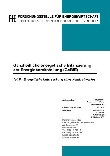 Ganzheitliche energetische Bilanzierung der Energiebereitstellung ...