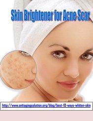 Skin Brightener for Acne Scar