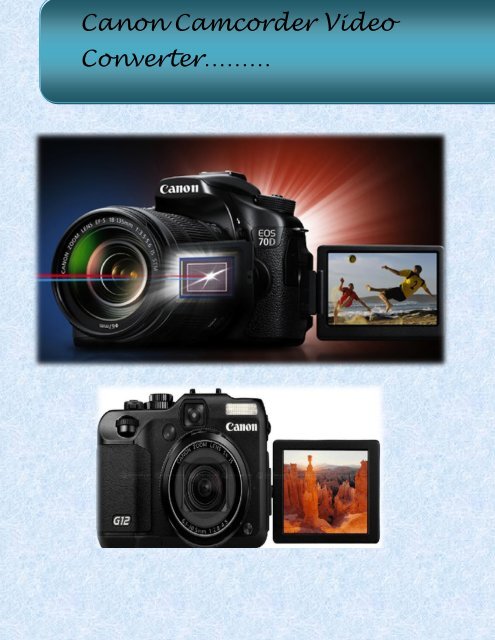 Convertor Camera Canon Camcorder Video Converter
