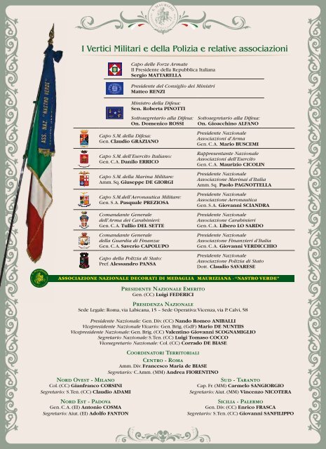 Nastro Verde: calendario 2016, “Le uniformi della Grande Guerra”