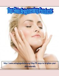 Top Skin Brightening Products