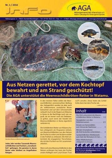 Aus Netzen gerettet, vor dem Kochtopf bewahrt und am Strand geschützt! 