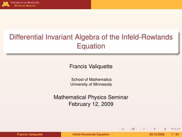 Differential Invariant Algebra of the Infeld-Rowlands Equation