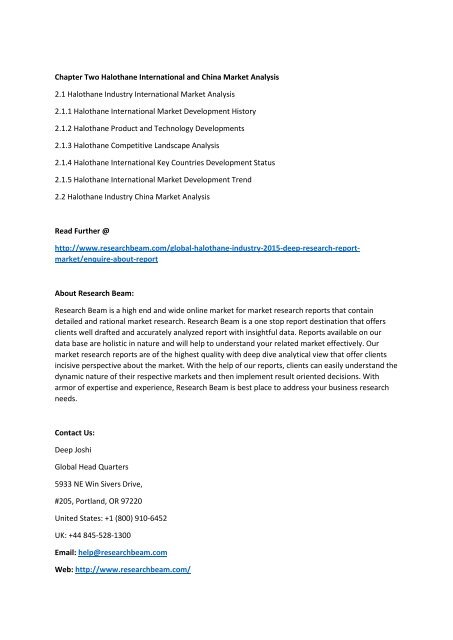 Global Halothane Industry Development Trends 2016-2021