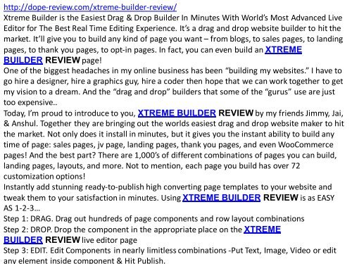 Xtreme Builder review