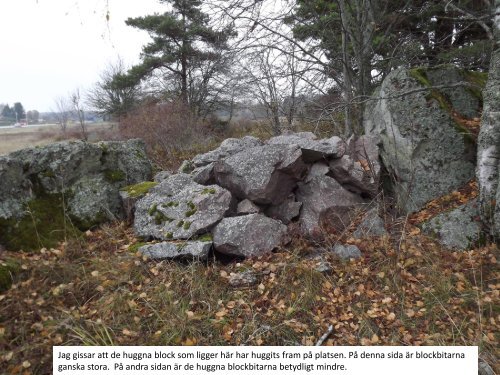 Röjsten och Annan sten på Åkerholmar och Fältkanter i Storvretabygden   Sven-Inge Windahl 2016