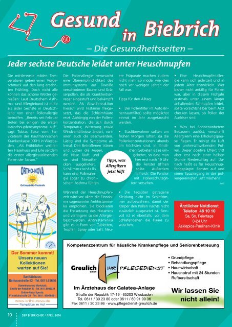 DER BIEBRICHER, Nr. 293, April 2016