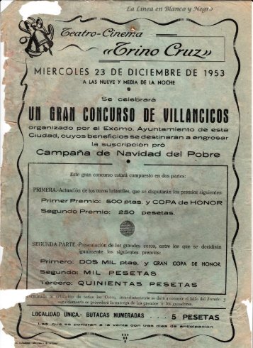 1953-12-23 Gran Concurso de Villancicos - Campaña Navidad del pobre