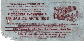 1953 Gran espectaculo Soria - Brisas del Arte Rigoberto Ventura
