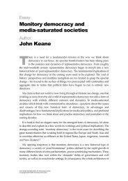 Monitory democracy and media-saturated societies John Keane
