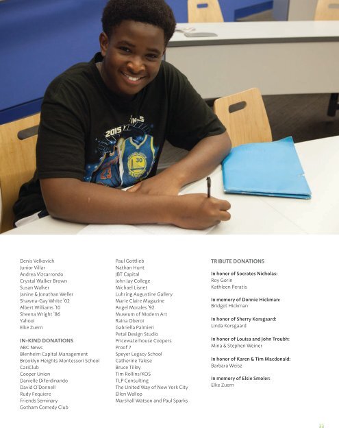 Oliver Scholars 2015 Annual Report-final