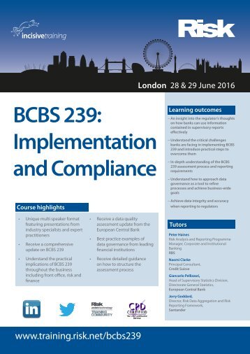 BCBS 239 Implementation and Compliance