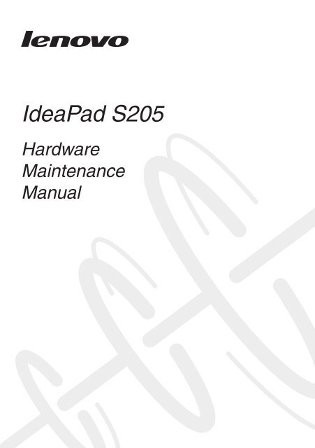 Ideapad S5 Hardware Maintenance Manual Lenovo
