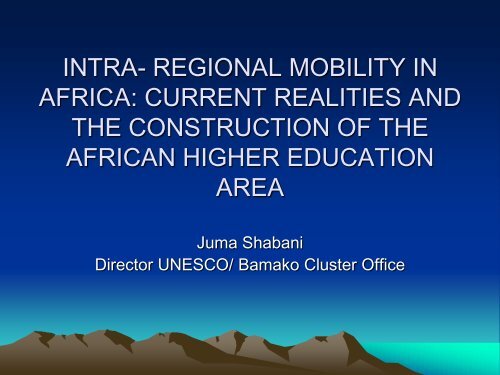 Juma Shabani, UNESCO Bamako Cluster Office - Access to Success