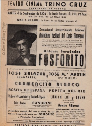1956-09-04 Grandioso Festival del Cante Flamenco con Fosforito