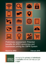 benefits for APEC economies and businesses joining the CBPR System